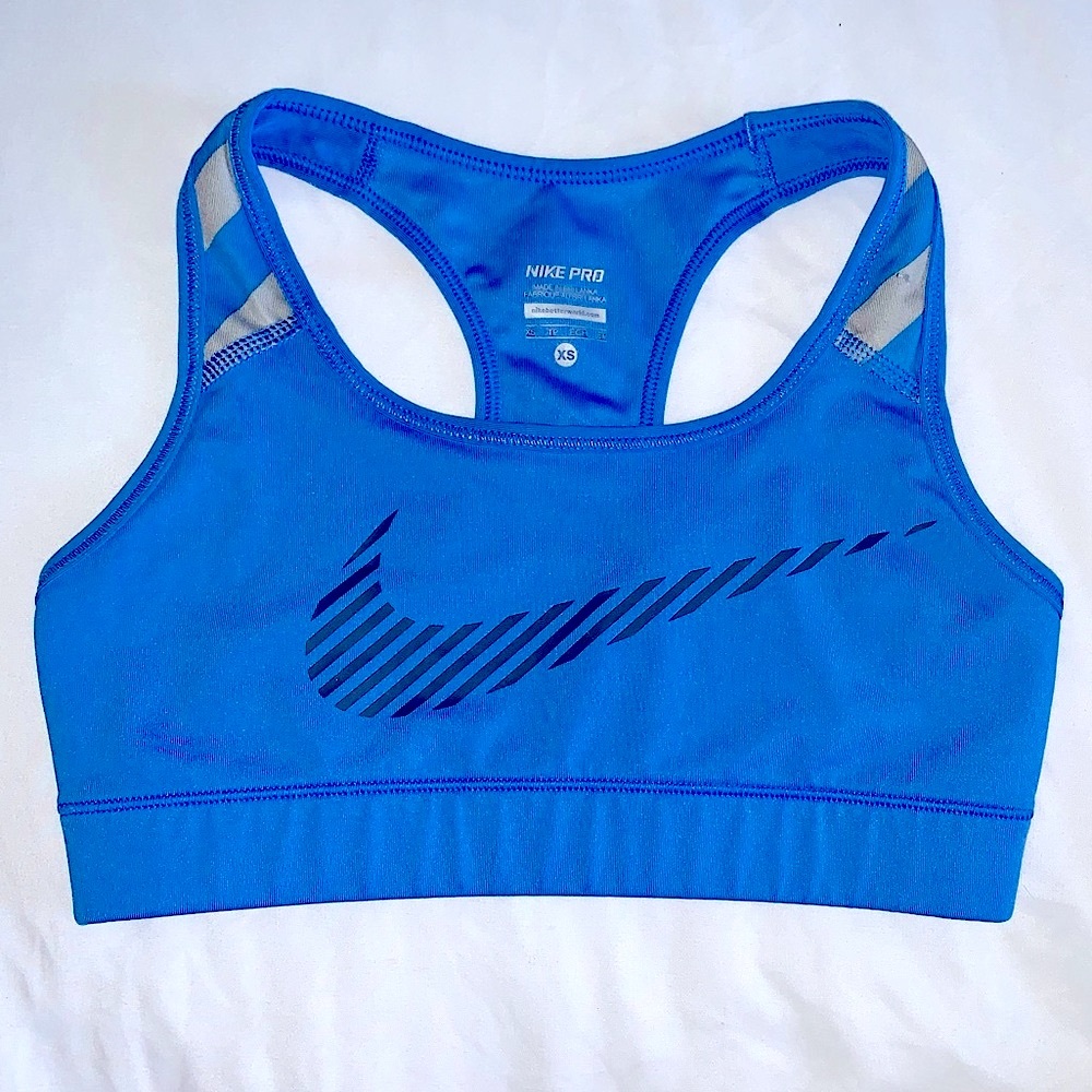 Nike Pro Dri-Fit Blue Sports Bra Sz XS